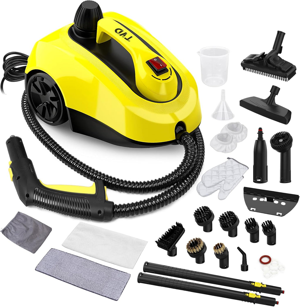 TVD Steam Cleaner - Powerful Home Steamer with 26 Accessories & 5M Extra-Long Power Cord | Versatile for Floors, Tiles & Upholstery