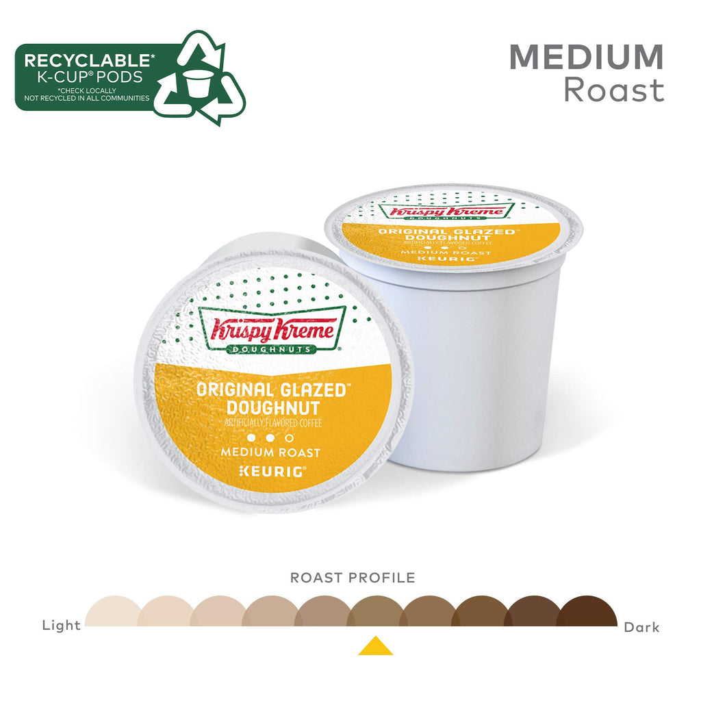 Krispy Kreme Original Glazed Doughnut, Single-Serve Keurig K-Cup Pods, Flavored Medium Roast Coffee, 96 Count