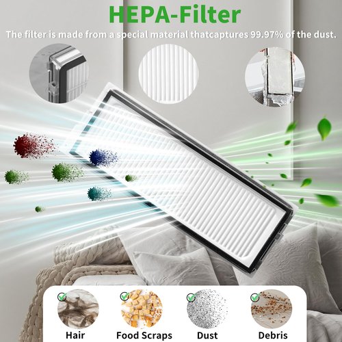 18 PCS Accessories for Roborock Qrevo S5V/ Qrevo Curv/Qrevo Edge S5A Robot Vacuum, Replacement Parts Dual Main Brush, Side Brush, Washable Filter, Mop Pad, Dust Bag