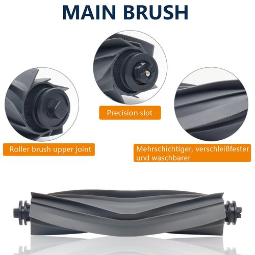 Bluearks Replacement Parts for Dreame L20 Ultra / L30 Ultra Robot Vacuum Cleaner, 1 Main Brush, 4 Dust Bags, 4 Mop Pads, 2 HEPA Filters, 4 Side Brushes