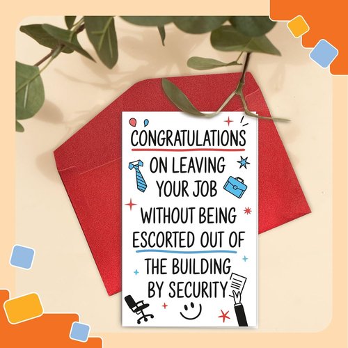 NewEleven Funny Retirement Gifts For Men, Women - Going Away Gift, Coworker Leaving Gifts For Women, Farewell Gift For Coworkers, Boss, Colleague - Greeting Card
