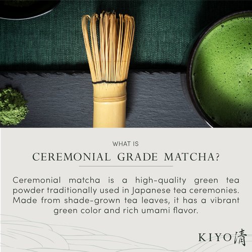 Kiyo Matcha Organic Classic Grade Chiba No Shiro Matcha - Pure Japanese First Harvest Organic Ceremonial Grade Matcha Green Tea Powder from Kagoshima, Japan (40g/1.41oz)