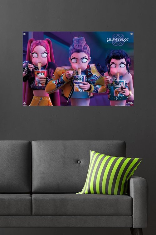 Huntrix Noodles Wall Poster - Netflix KPop Demon Hunters (2025) | 34"L x 22.4"W with Push Pins