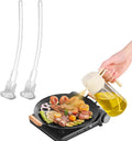 YARRAMATE Glass Oil Sprayer - 16oz/470ml Capacity with White Finish & 2 Straw Replacements