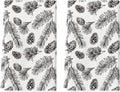Artoid Mode Kitchen Towels - Brown Pinecone & Pine Branch Design | 18x26 Inch Set of 2 for Farmhouse Decor