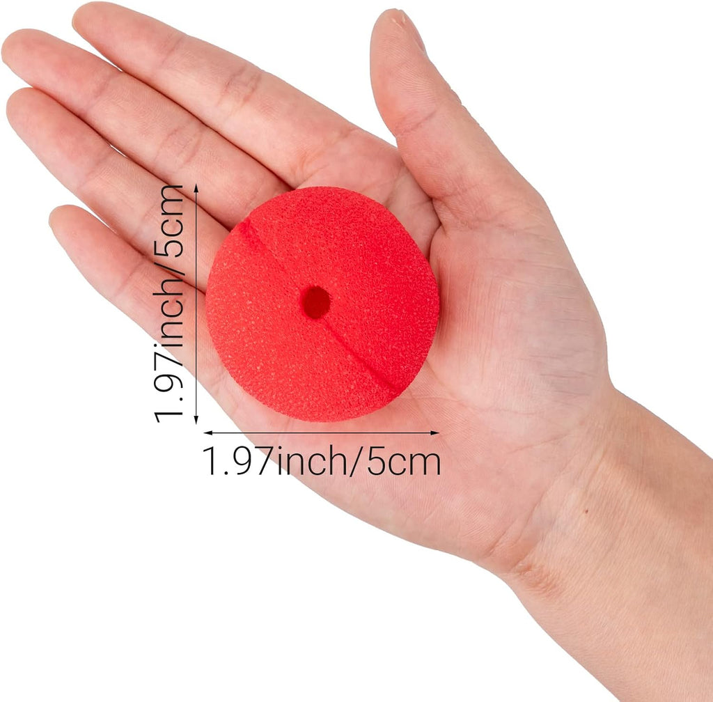 Vinsot Red Circus Clown Noses - 120 Pcs Foam Costume Accessories for Carnival & Halloween