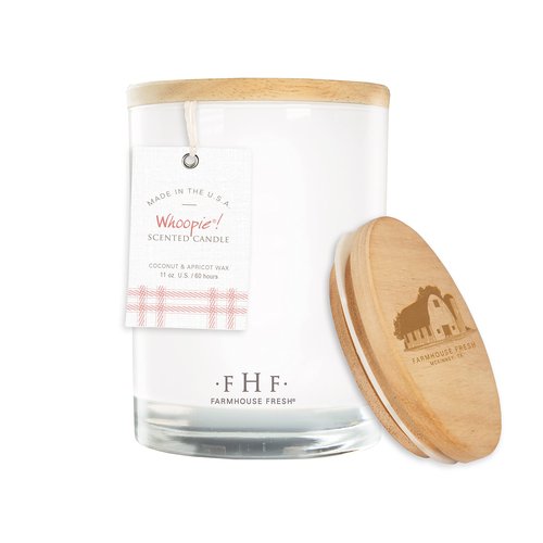 FarmHouse Fresh Whoopie Candle, Hand-Poured Coconut Wax Candle with Wooden Lid, 11 Oz