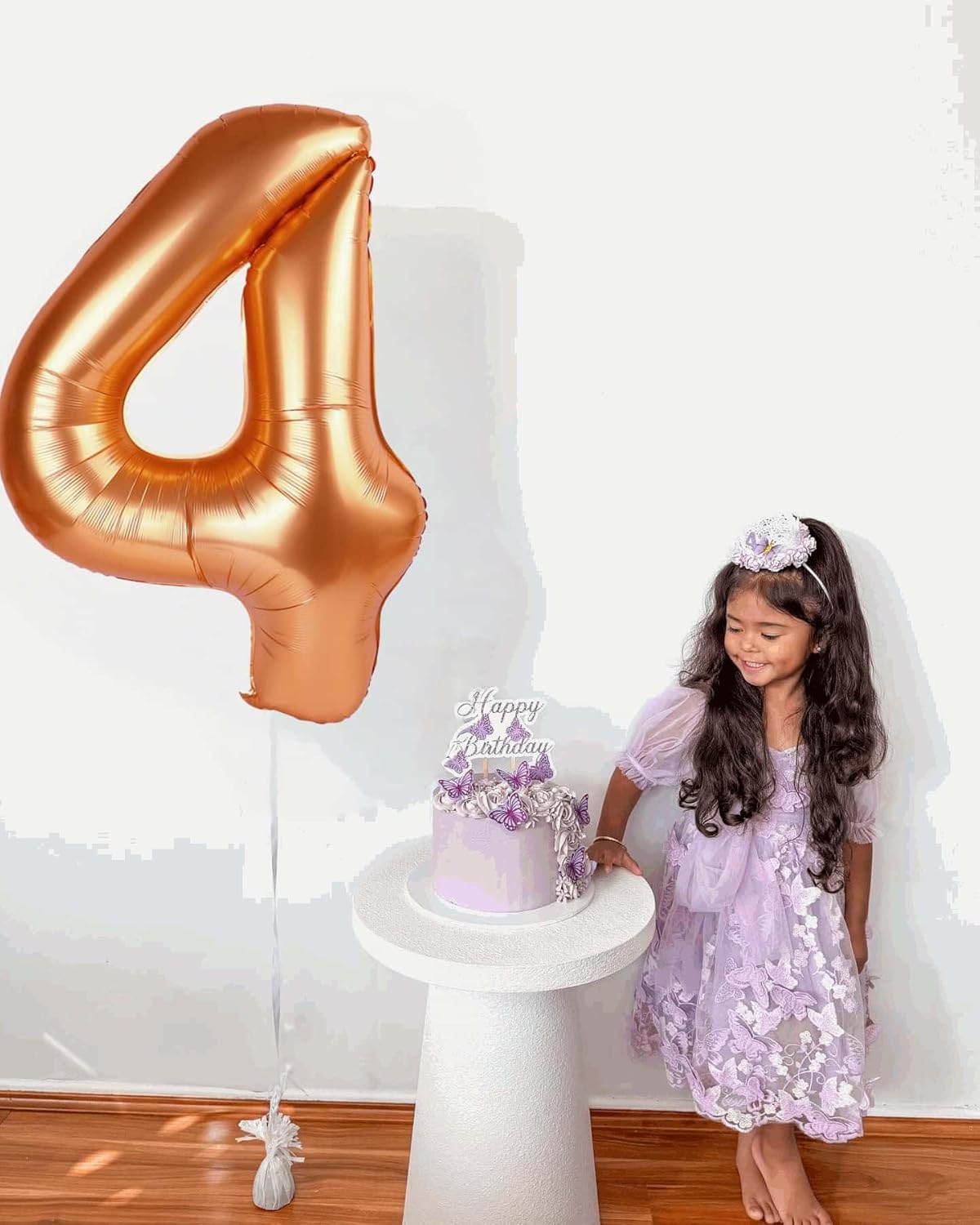 Orange Number 1 Balloon - 40 Inch Shiny First Birthday Decoration for Baby Boy/Girl