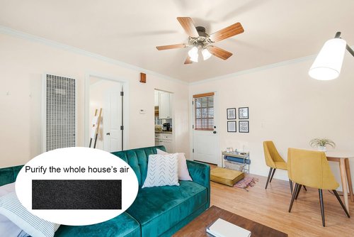 40 Pack Ceiling Fan Filters for Blades - Ceiling Fan Air Purifier Pads Accessories Dust Catcher - Activated Coconut Carbon Fan Filter