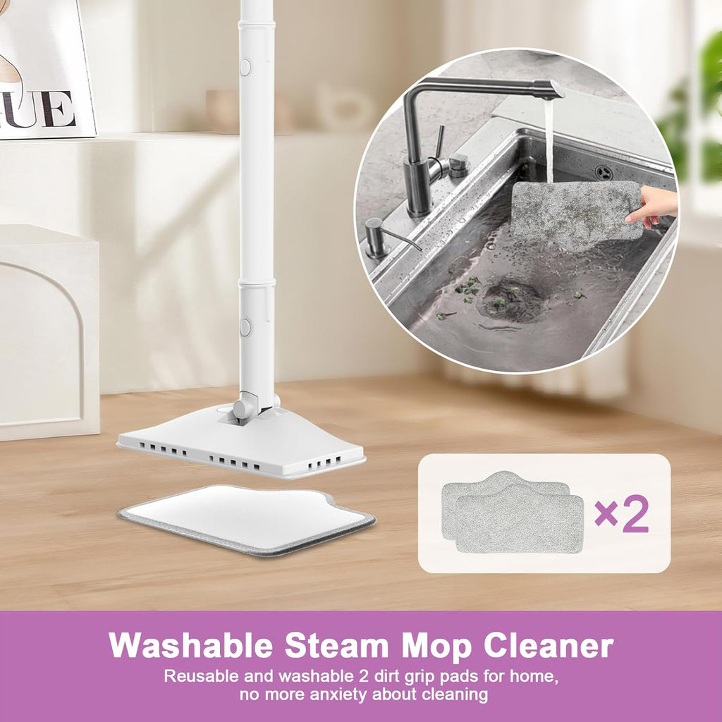 Skiennix 7-in-1 Steam Mop - 1200W Multi-Surface Cleaner with 400ML Tank & 23FT Cord | First Frost