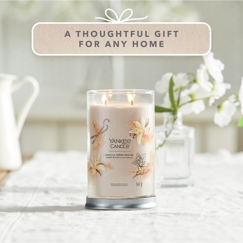 Yankee Candle Signature Scented Candle | Vanilla Crème Brûlée Large Tumbler Candle with Double Wicks | Soy Wax Blend Long Burning Candle | Perfect Gifts for Women