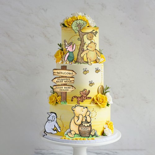Winnie Cake Toppers for Baby Shower Decorations Classic Winnie Cake Cupcake Decorations for Birthday Party Decorations