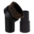 Round Dust Brush 25mm Soft Horse Hair 1.25” Vacuum Attachment Replacement with 1-1/4" to 1-3/8 Horse Adapter