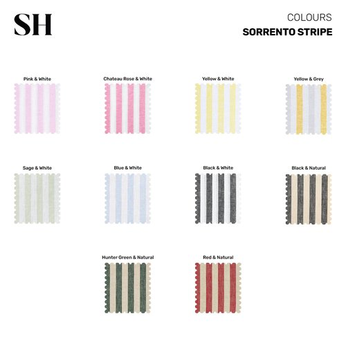 Solino Home Linen Placemats Set of 4 - Sorrento Stripe Pink and White Placemats 14 x 19 Inch - 100% Pure Linen Place Mats for Valentines, Spring, Easter