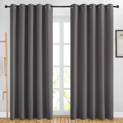 NICETOWN Blackout Curtains - Noise Reducing Thermal Insulated Drapes | 2 Panels, 66 x 80 Inch, Biscotti Beige
