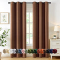 MIULEE Blackout Curtains - Thermal Insulated Room Darkening Drapes | 84-Inch Mocha Brown, 2 Panels