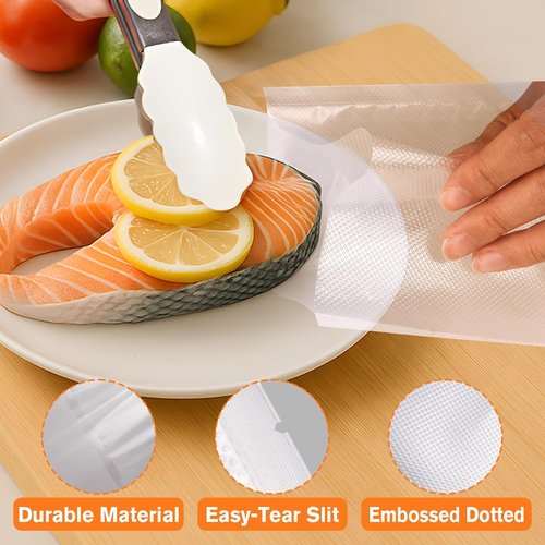FUNFERY Vacuum Sealer Bags - 200 Pint 6" x 10" | BPA-Free for Long-Term Food Storage & Sous Vide