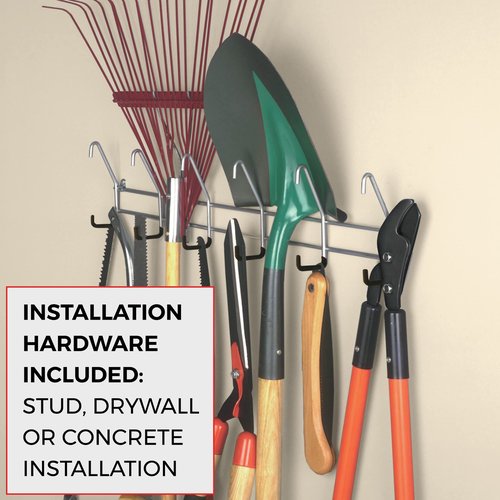 ClosetMaid Wall Mount Garage Tool Organizer Rack, Long Handle, 35538