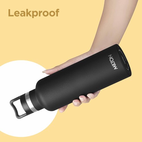 Milton 24 oz Stainless Steel Insulated Water Bottle - Leakproof, Double-Walled Flask for Hot & Cold Beverages | Travel Friendly, Dishwasher Safe