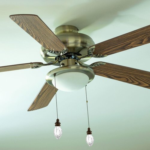 Mairuker 2 PCS Cute Ceiling Fan Pull Chain Extender, Fan Light Pulls Set Accesory with 12 Inch Length Bronze Chains and Crystal Glass Pendant Decor