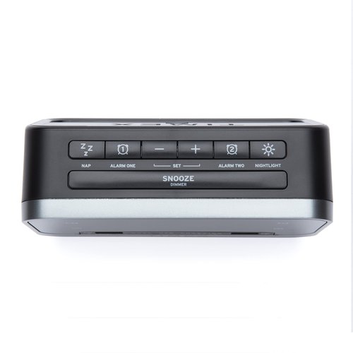 Timex Bedside Alarm Clock with Dual USB Charging, Dual Alarm, Nightlight, Snooze bar, and Battery Backup (T1300)