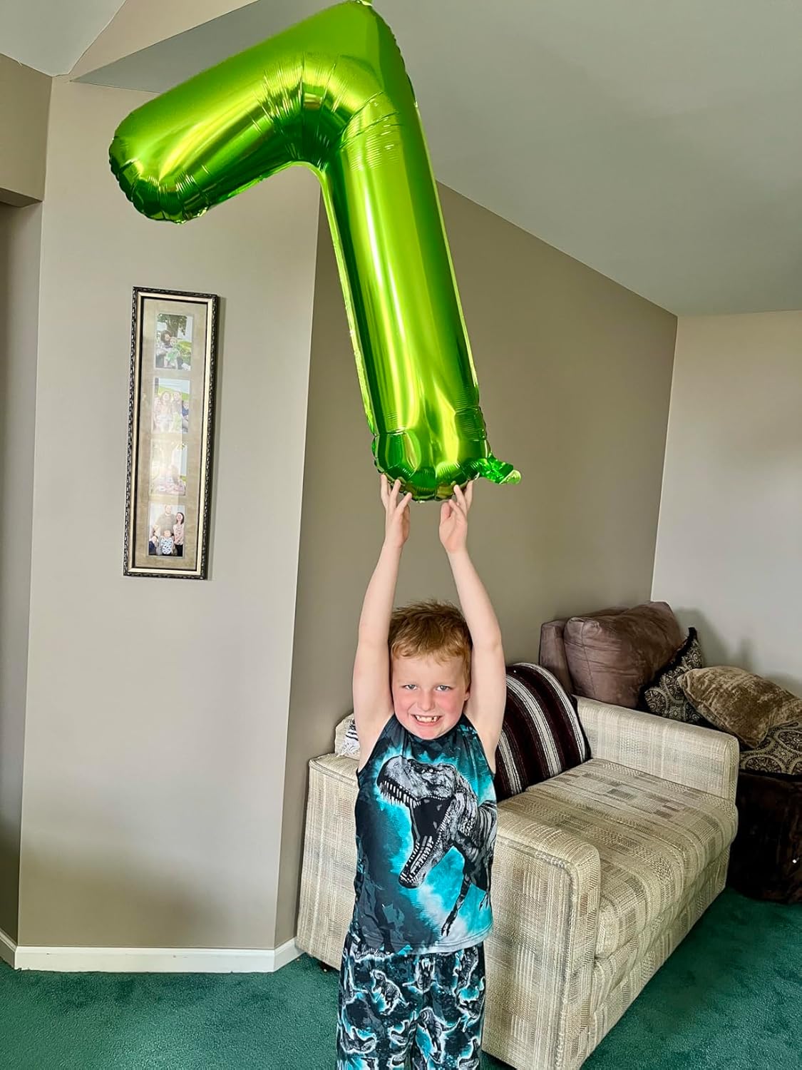 Number Balloons - 40 Inch Light Green 1 Balloon for 1st Birthday Party Decorations & Baby Showers