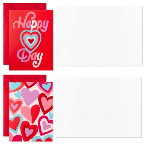 Hallmark Valentines Day Cards Assortment, XO Hearts (36 Blank Cards and Envelopes)