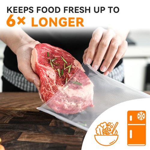 Wevac Vacuum Sealer Bags – 50 Count (8″×12″), Heavy-Duty BPA-Free Food Storage Bags, Puncture-Resistant, Freezer & Sous Vide Safe, Compatible with All Vacuum Sealers