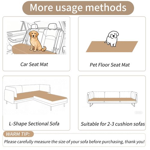Couch Cover for Dogs Washable,Non Slip Fuzzy Durable Couch Covers for 3 Cushion Sofa Pet Friendly Sofa Cover Dog Thick Soft Slipcovers Protector Couches Mat Bed (Brown, 27.6" x 59"/70 x 150cm)