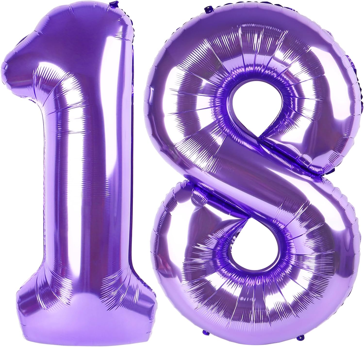 Purple Number 18 Balloon - 40 Inch 18th Birthday Decoration for Girls & Boys Party Supplies