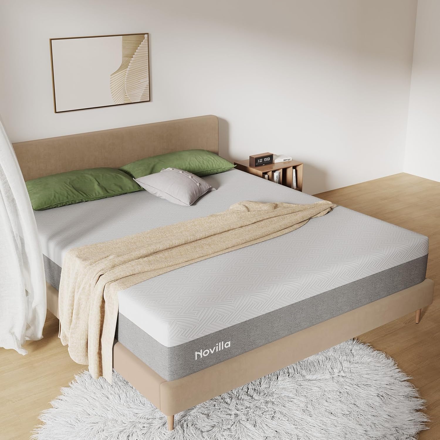 Novilla 10-Inch King Memory Foam Mattress - Gel Foam for Comfortable Sleep & Pain Relief | CertiPUR-US Certified