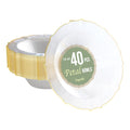 Exquisite Fancy Plastic Bowls Disposable Bowls 12 Oz Bowl Set Of 40 Disposable Soup Bowls Plastic Serving Bowls Perfect Plastic Ice Cream Bowls or Plastic Salad Bowls - Clear - Gold Rim