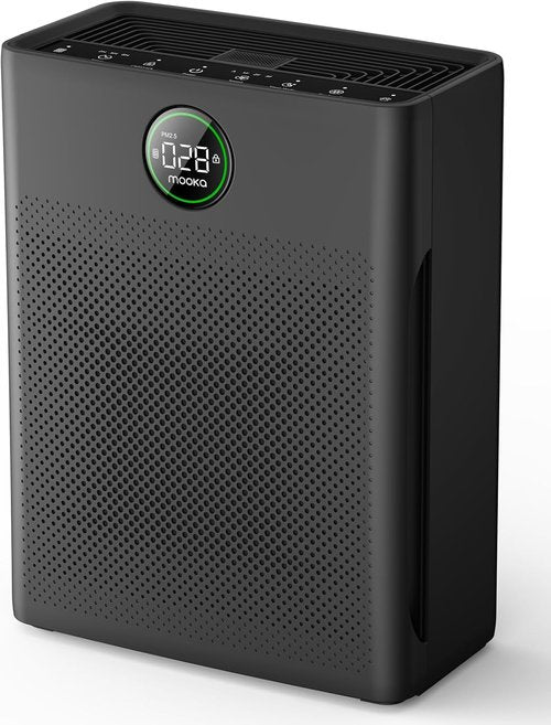 MOOKA Air Purifier - Large Room Coverage Up to 2200 Sq.Ft | Washable Filter & PM 2.5 Display for Pets & Home