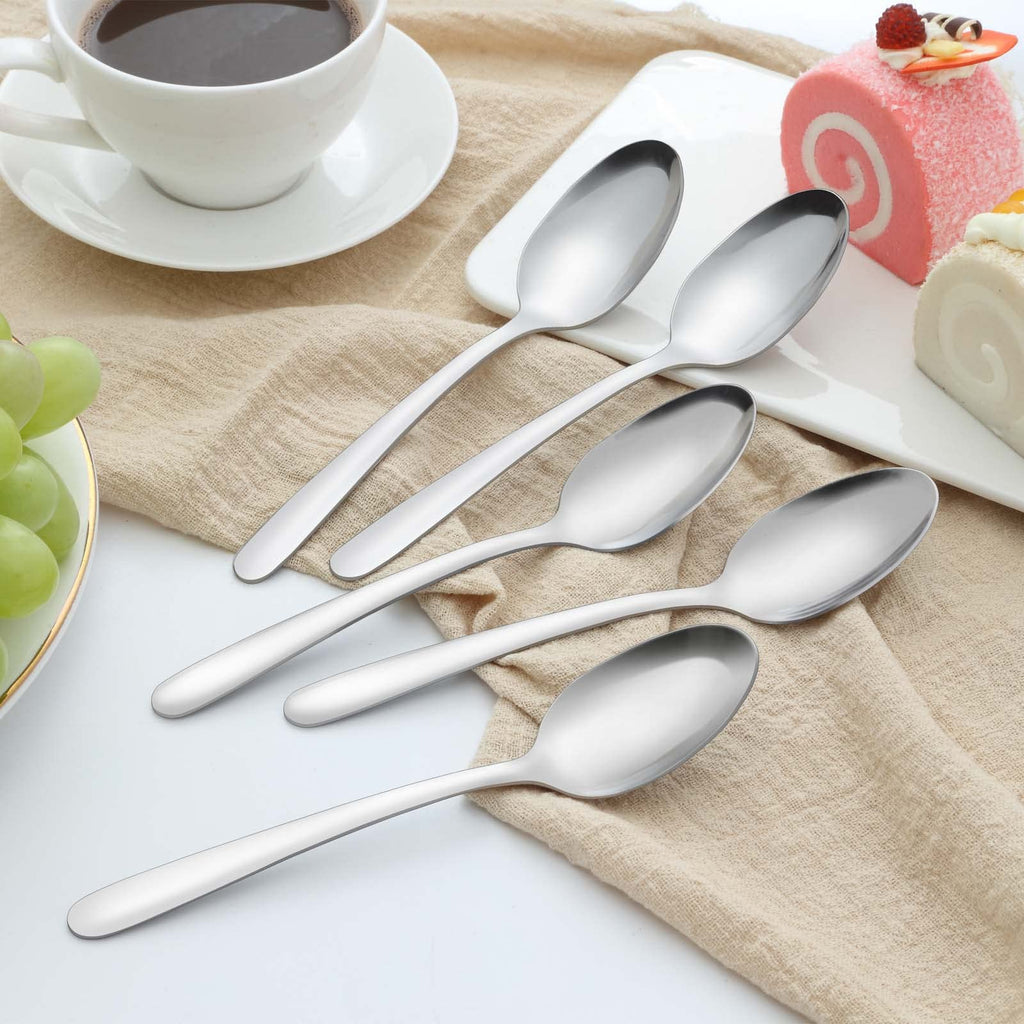 Gymdin 36 Pieces Teaspoons Set, 6.2 Inches Stainless Steel Teaspoons Silverware, Small Spoons, Mirror Polished & Dishwasher Safe, Tea Spoons Suitable for Home, Kitchen and Restaurant