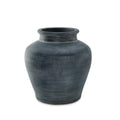 Signature Design by Ashley Meadie Traditional Indoor Terra Cotta Tabletop Vase with Wide Mouth, Blue