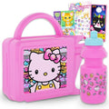 Hello Kitty Lunch Box Set - Bundle with Bento Style Lunch Box, Water Bottle, Stickers, Tattoos, More | Hello Kitty School Supplies Containers for Kids