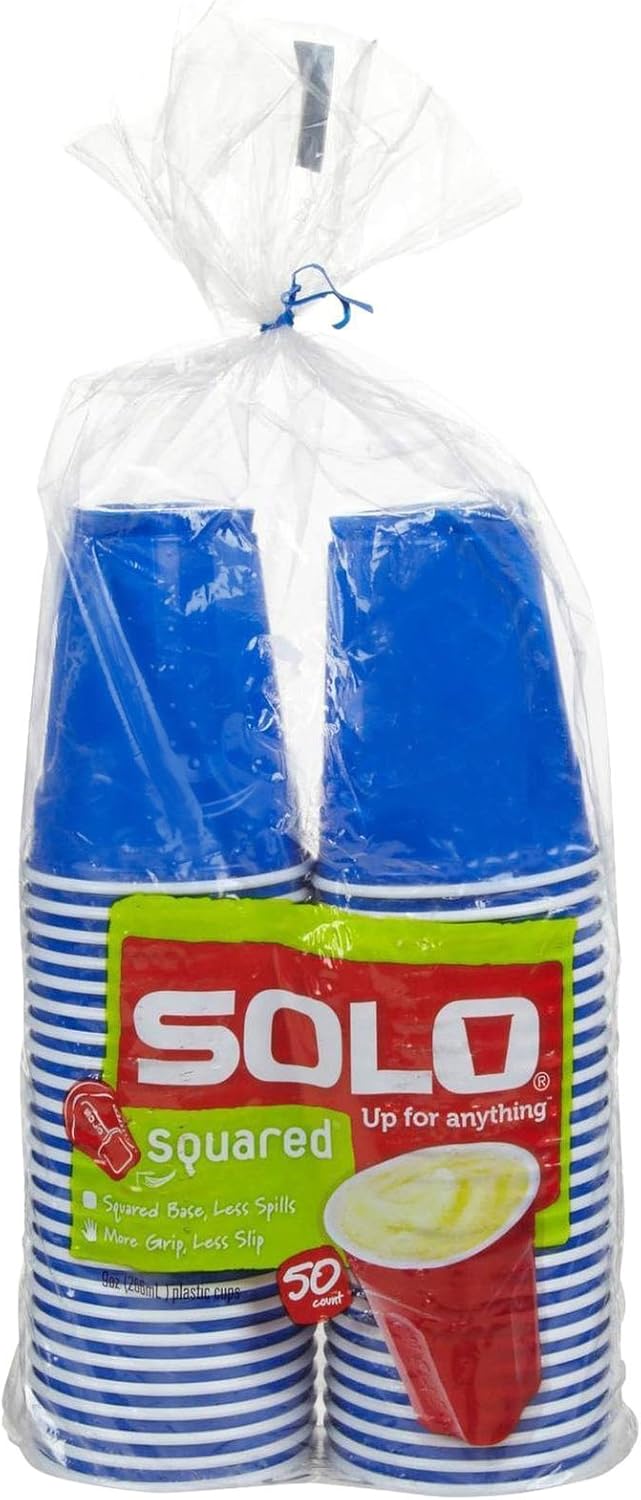 Solo Red Plastic Party Cups - 9 oz | Pack of 50 for Perfect Celebrations