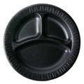 Dart 9CPBQR 9 in Black Laminated Foam 3 Comp Plate (Case of 500)