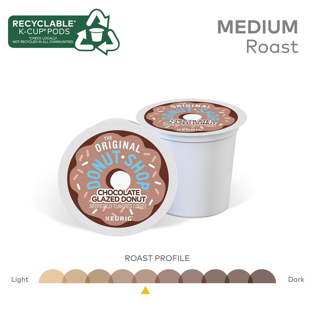Original Donut Shop Coffee | Chocolate Glazed Donut K-Cup Pods - Medium Roast, 72 Count