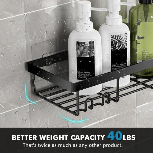 Moforoco Adhesive Shower Caddy Organizer - 5 Pack Corner Shelves for Bathroom Storage & RV Essentials