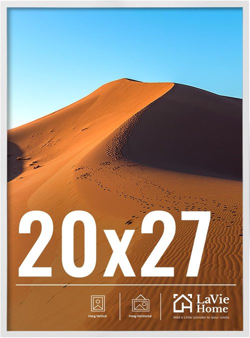 LaVie Home 20x27 Picture Frame - Classic Wall Display Frame with HD Plexiglas | Vertical & Horizontal Use