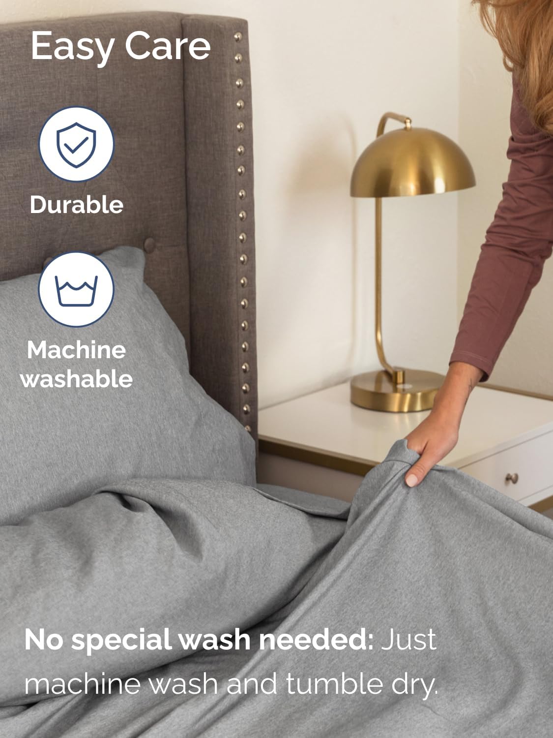 Skiennix Extra Deep Full Sheet Set - 6 Piece Breathable Cooling Sheets - Hotel Luxury Bedding - Soft Wrinkle-Free Heathered Grey