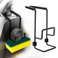 YUSAVHO Sponge Holder for Kitchen Sink – Sink Caddy Organizer for Sponges, Brushes, and Kitchen Sink Accessories, Apartment & New Home Essentials (Black)