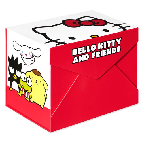 American Greetings 30-Count Hello Kitty and Friends All Occasions Deluxe Card Bundle with Refillable Keepsake Storage Box, Envelopes, and Seals