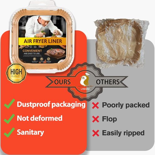 Cosori Mini Air Fryer Liners - Disposable 2 Qt Size for Easy Cooking | Fits 2.1, 2.6, 3 Qt Models