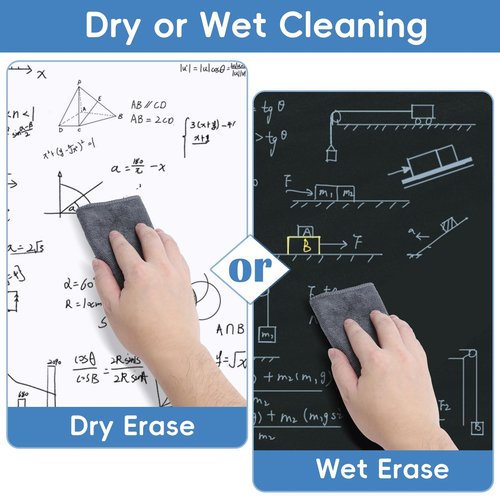 GoClimber 4 Pack Magnetic Microfiber Cleaning Cloth, Dry Erase Erasers Cleaner for Whiteboards, Blackboards, Chalkboards, Glassboards, Home, Office, School, Gray, 10'' x 9.25''