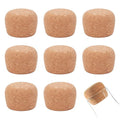 OLYCRAFT 8Pcs Wooden Cork Stoppers 1.2~1.5 Inch Cork Bottle Stoppers Wooden Tapered Corks Wood Lids Replacement Bottle Stopper Corks for Wide Mouth Bottle Glass Bottle Accessories - 1 Inch Thick