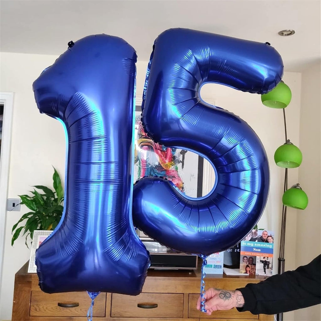 Skiennix Navy Blue Number 3 Balloon - 40In Large Foil Balloon for 3rd Birthday Party Decor