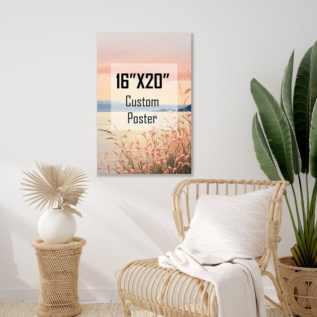 ZXDZSM Custom Canvas Prints - Personalized Photo Upload (16" x 20") for Unique Home Decor