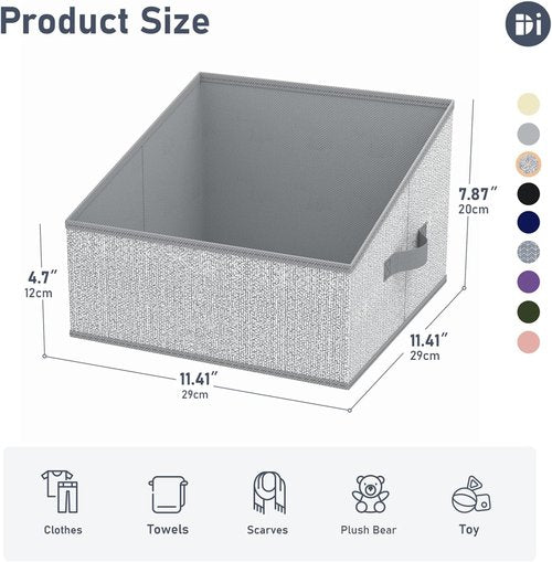 DIMJ Closet Storage Bins - Collapsible Fabric Baskets for Organizing Shelves | Trapezoid Design for Toys, Books, and More